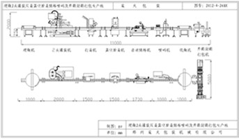 理瓶2头灌装压盖真空旋盖贴标喷码及开箱封箱打包生产线